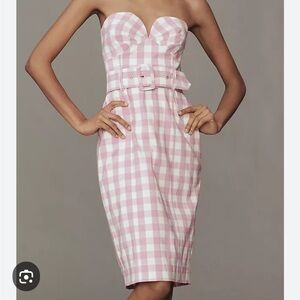 MAEVE Anthropologie Strapless Sweetheart Fitted Midi Dress Sz Small NEW $178